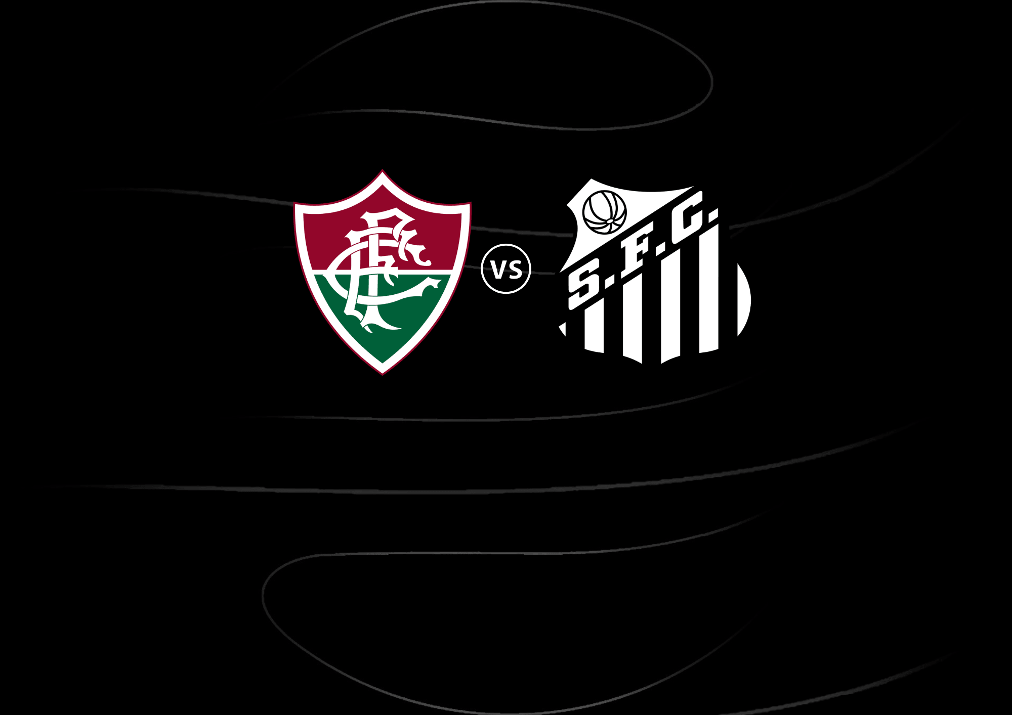 Escudos do Fluminense e do Santos lado a lado – Fluminense x Santos