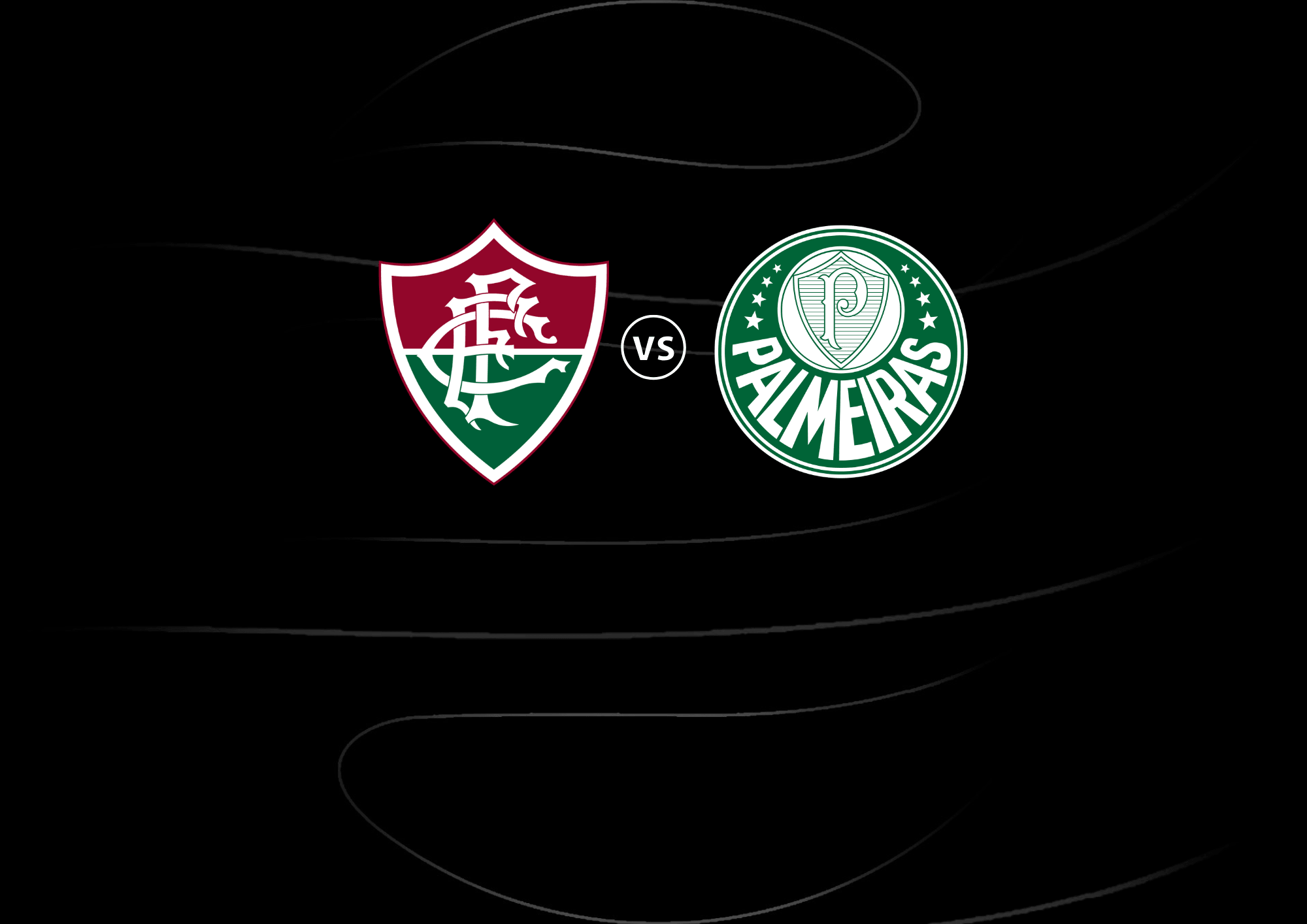 Escudos do Fluminense e do Palmeiras lado a lado – Fluminense x Palmeiras